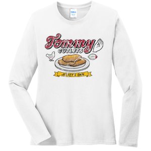 Ny Italian Hand Gesture Tommy Cutlets Football Quarterback Ladies Long Sleeve Shirt