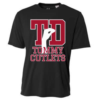 NY Italian Hand Gesture Tommy Cutlets Football Quarterback  Cooling Performance Crew T-Shirt