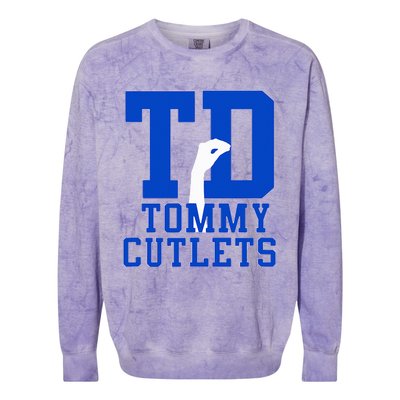 NY Italian Hand Gesture Tommy Cutlets Football Quarterback Colorblast Crewneck Sweatshirt