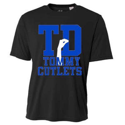 NY Italian Hand Gesture Tommy Cutlets Football Quarterback Cooling Performance Crew T-Shirt