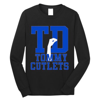 NY Italian Hand Gesture Tommy Cutlets Football Quarterback Long Sleeve Shirt