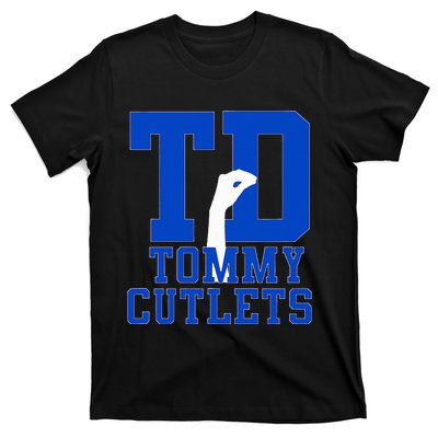 NY Italian Hand Gesture Tommy Cutlets Football Quarterback T-Shirt