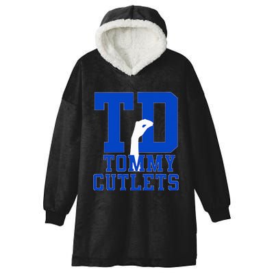 NY Italian Hand Gesture Tommy Cutlets Football Quarterback Hooded Wearable Blanket