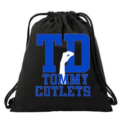 NY Italian Hand Gesture Tommy Cutlets Football Quarterback Drawstring Bag