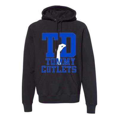 NY Italian Hand Gesture Tommy Cutlets Football Quarterback Premium Hoodie