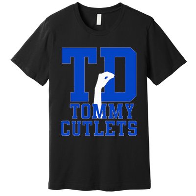 NY Italian Hand Gesture Tommy Cutlets Football Quarterback Premium T-Shirt