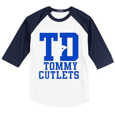 NY Italian Hand Gesture Tommy Cutlets Football Quarterback Baseball Sleeve Shirt