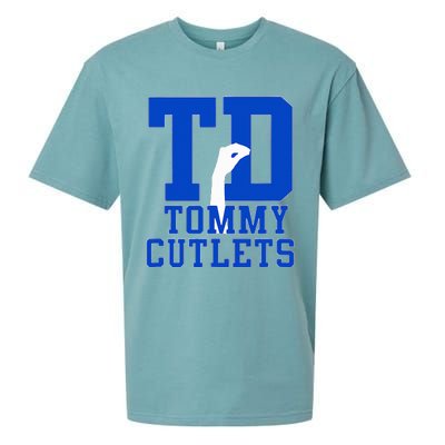 NY Italian Hand Gesture Tommy Cutlets Football Quarterback Sueded Cloud Jersey T-Shirt