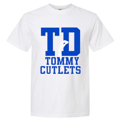 NY Italian Hand Gesture Tommy Cutlets Football Quarterback Garment-Dyed Heavyweight T-Shirt