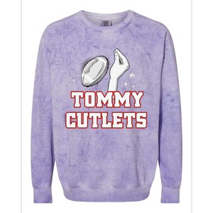 Ny Italian Hand Gesture Tommy Cutlets Football Quarterback Colorblast Crewneck Sweatshirt