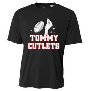 Ny Italian Hand Gesture Tommy Cutlets Football Quarterback Cooling Performance Crew T-Shirt