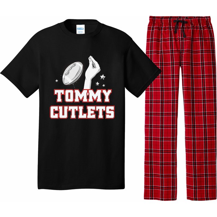 Ny Italian Hand Gesture Tommy Cutlets Football Quarterback Pajama Set