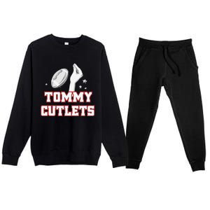 Ny Italian Hand Gesture Tommy Cutlets Football Quarterback Premium Crewneck Sweatsuit Set