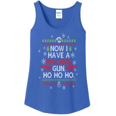 Now I Have A Machine Gun Ho Ho Ho Funny Christmas Movie Cute Gift Ladies Essential Tank