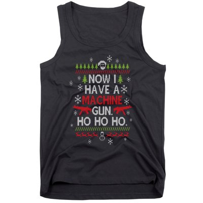 Now I Have A Machine Gun Ho Ho Ho Funny Christmas Tank Top