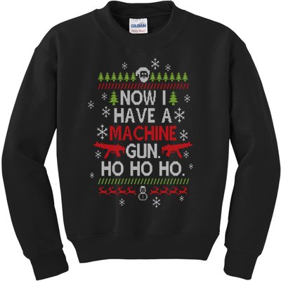 Now I Have A Machine Gun Ho Ho Ho Funny Christmas Kids Sweatshirt