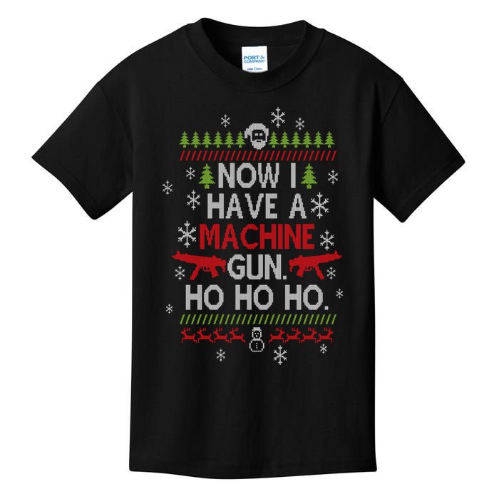 Now I Have A Machine Gun Ho Ho Ho Funny Christmas Kids T-Shirt