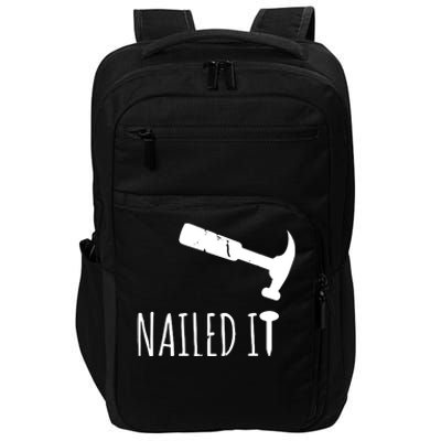 Nailed It Hammer And Nail Woodworking Carpentry Impact Tech Backpack