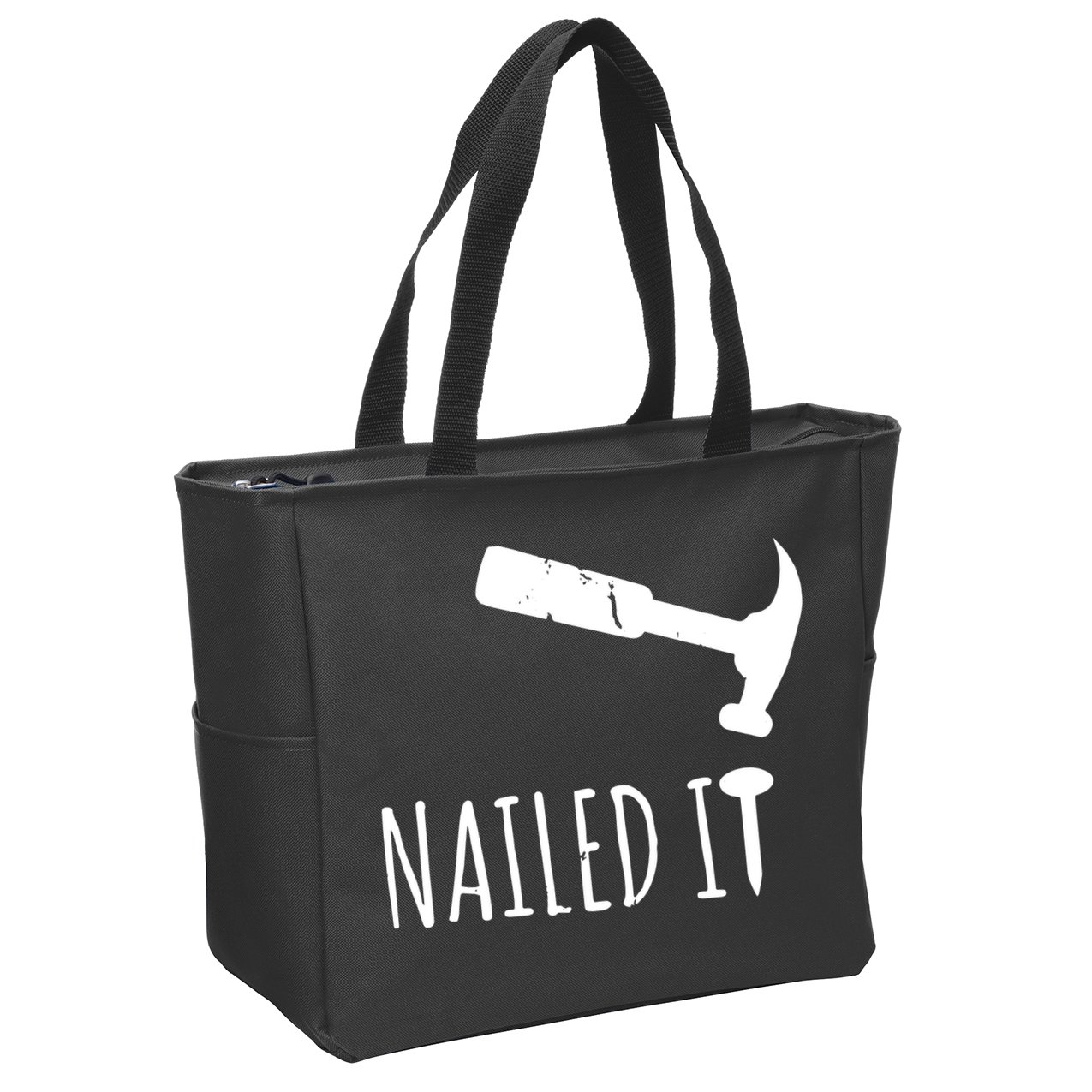 Nailed It Hammer And Nail Woodworking Carpentry Zip Tote Bag