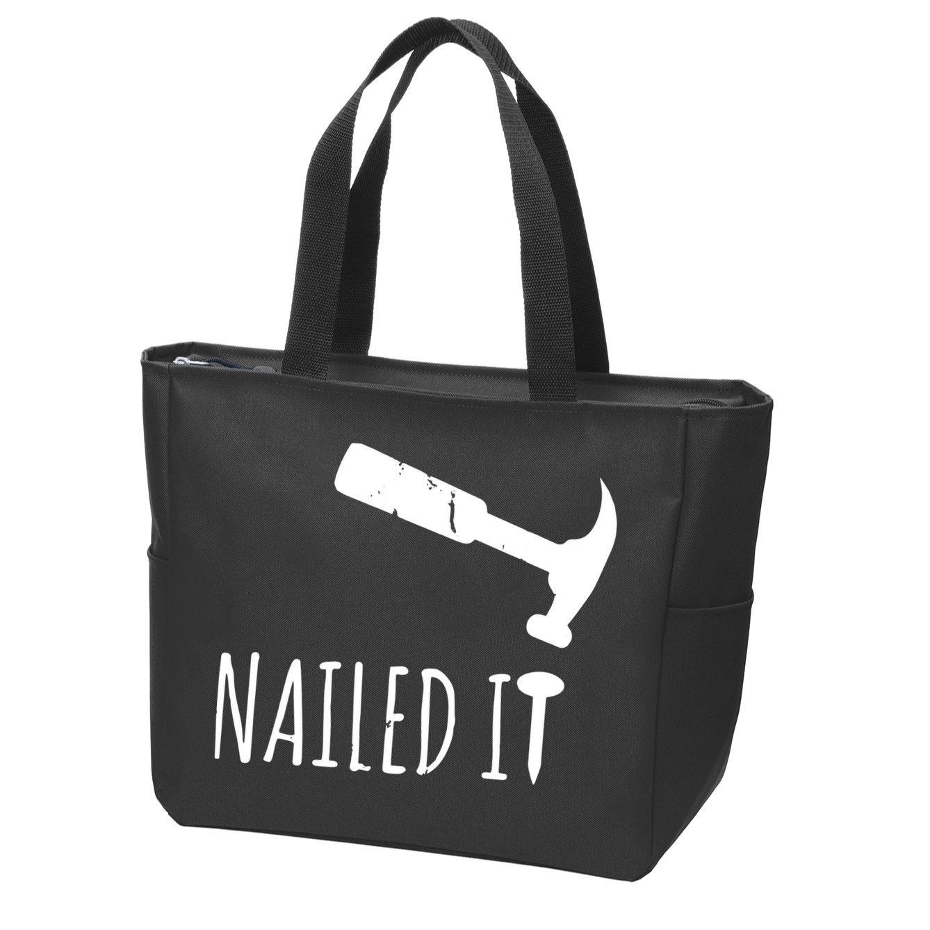Nailed It Hammer And Nail Woodworking Carpentry Zip Tote Bag