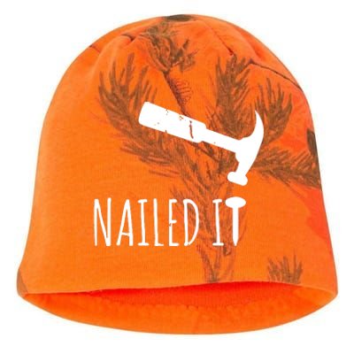 Nailed It Hammer And Nail Woodworking Carpentry Kati - Camo Knit Beanie