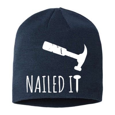 Nailed It Hammer And Nail Woodworking Carpentry Sustainable Beanie