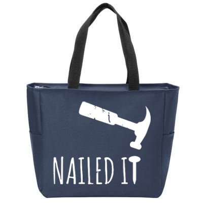 Nailed It Hammer And Nail Woodworking Carpentry Zip Tote Bag