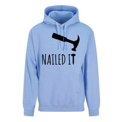 Nailed It Hammer And Nail Woodworking Carpentry Unisex Surf Hoodie