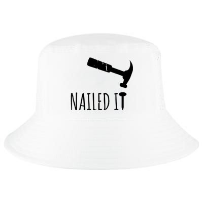 Nailed It Hammer And Nail Woodworking Carpentry Cool Comfort Performance Bucket Hat