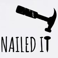 Nailed It Hammer And Nail Woodworking Carpentry Cooling Performance Crew T-Shirt