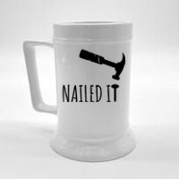 Nailed It Hammer And Nail Woodworking Carpentry Beer Stein