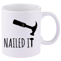 Nailed It Hammer And Nail Woodworking Carpentry 11oz C Handle Ceramic Mug