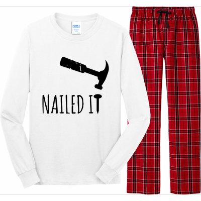 Nailed It Hammer And Nail Woodworking Carpentry Long Sleeve Pajama Set