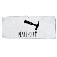 Nailed It Hammer And Nail Woodworking Carpentry Large Microfiber Waffle Golf Towel