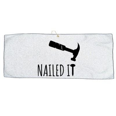 Nailed It Hammer And Nail Woodworking Carpentry Large Microfiber Waffle Golf Towel