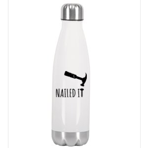 Nailed It Hammer And Nail Woodworking Carpentry Stainless Steel Insulated Water Bottle