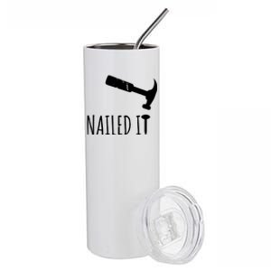 Nailed It Hammer And Nail Woodworking Carpentry Stainless Steel Tumbler