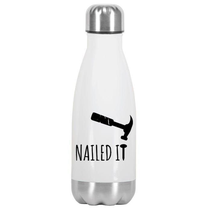 Nailed It Hammer And Nail Woodworking Carpentry Stainless Steel Insulated Water Bottle