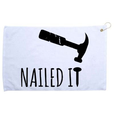 Nailed It Hammer And Nail Woodworking Carpentry Grommeted Golf Towel