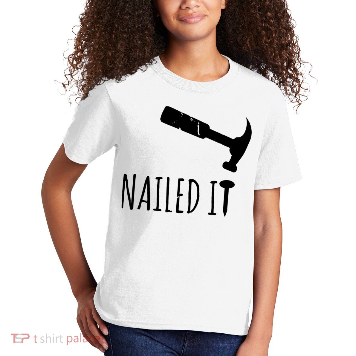 Nailed It Hammer And Nail Woodworking Carpentry Kids T-Shirt