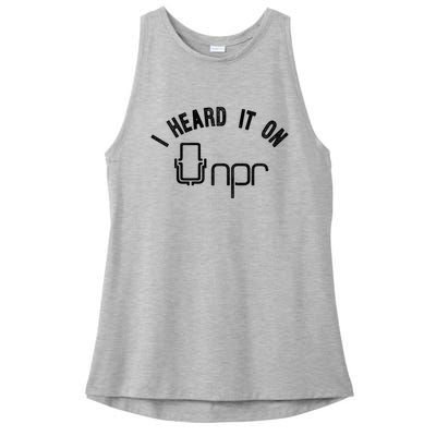 NPR I Heard It On NPR Ladies PosiCharge Tri-Blend Wicking Tank