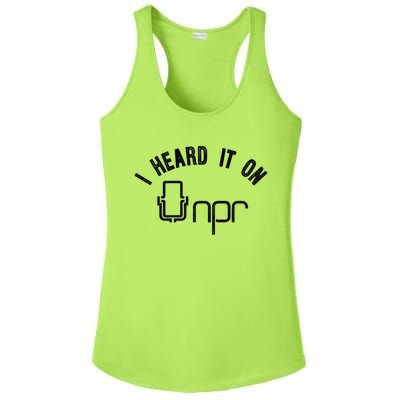 NPR I Heard It On NPR Ladies PosiCharge Competitor Racerback Tank