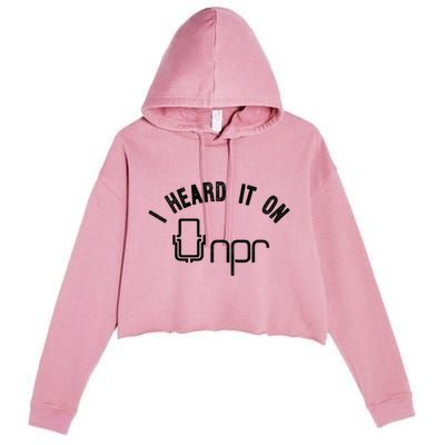 NPR I Heard It On NPR Crop Fleece Hoodie