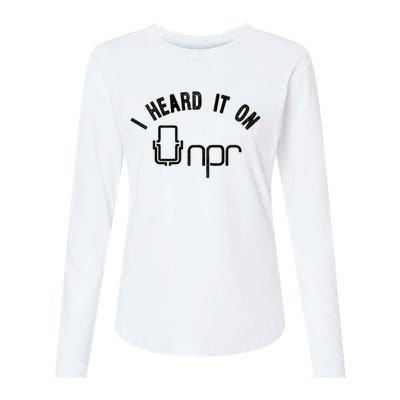 NPR I Heard It On NPR Womens Cotton Relaxed Long Sleeve T-Shirt