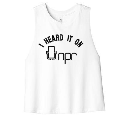 NPR I Heard It On NPR Women's Racerback Cropped Tank