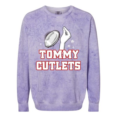 Ny Italian Hand Gesture Tommy Cutlets Football Quarterback Colorblast Crewneck Sweatshirt