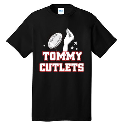 Ny Italian Hand Gesture Tommy Cutlets Football Quarterback Tall T-Shirt