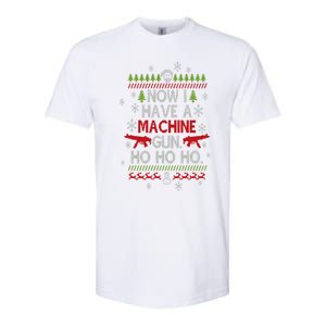 Now I Have A Machineguns Ho Ho Ho Funny Christmas Sarcastic Cool Gift Softstyle CVC T-Shirt