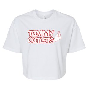 Ny Italian Hand Gesture Tommy Cutlets Football Quarterback Bella+Canvas Jersey Crop Tee