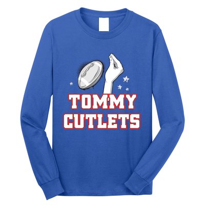 Ny Italian Hand Gesture Tommy Cutlets Football Quarterback Gift Design Long Sleeve Shirt